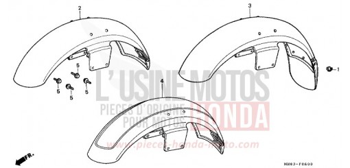 FRONT FENDER VT1100CJ de 1988